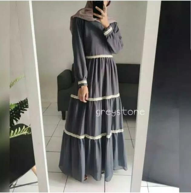Baju wanita // Dress wanita ukuran S.M.L.XL // gamis muslim // pakaian muslim // hifza dress