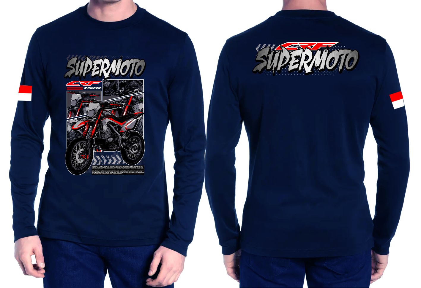 kaos crf supermoto / baju supermoto 