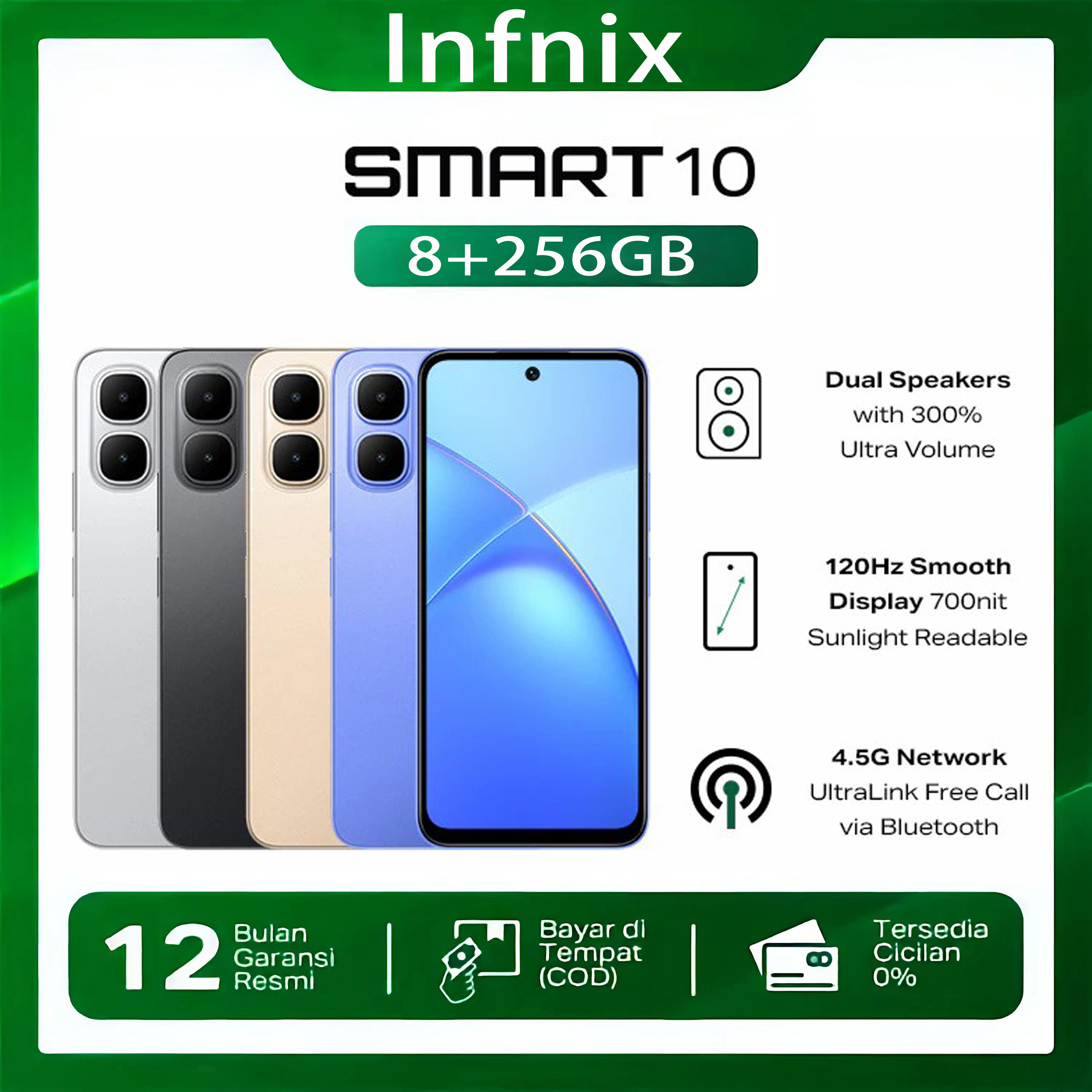 【COD】HP terbaru INFINX SMART 10 PRO Smartphone 4G/5G Cuci Gudang hp 16GB+512GB RAM 6800MAH 7.5inch Android 12 Ponsel Cerdas Ponsel Smart 9 Handphone Baru Produk Asli Resmi Promo Garansi Gaming phone Giá 949,000 Đồng*Miễn phí vận chuyển