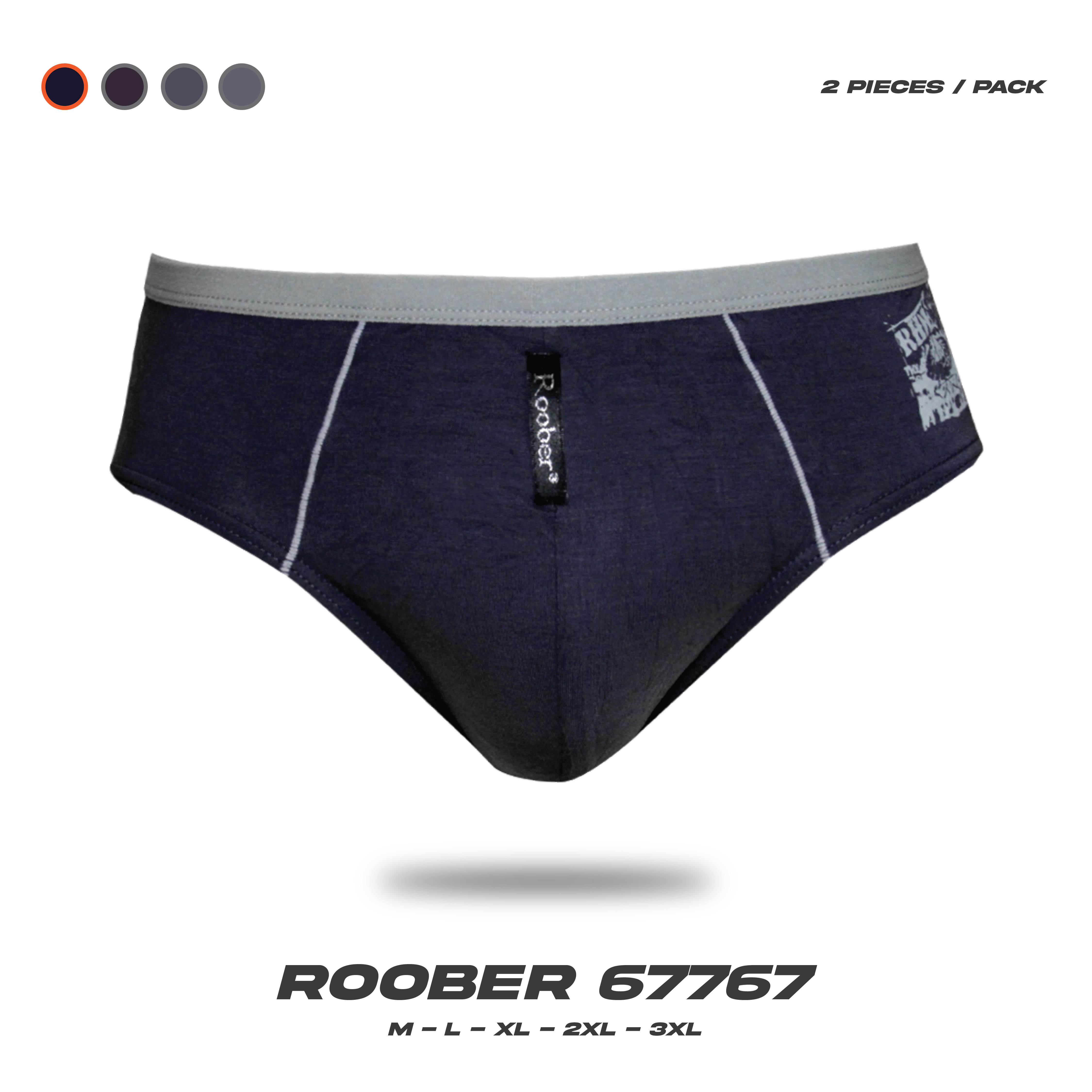 Jual Celana Boxer Pria Roober Import RB 67258 ISI-2 PCS - Kota