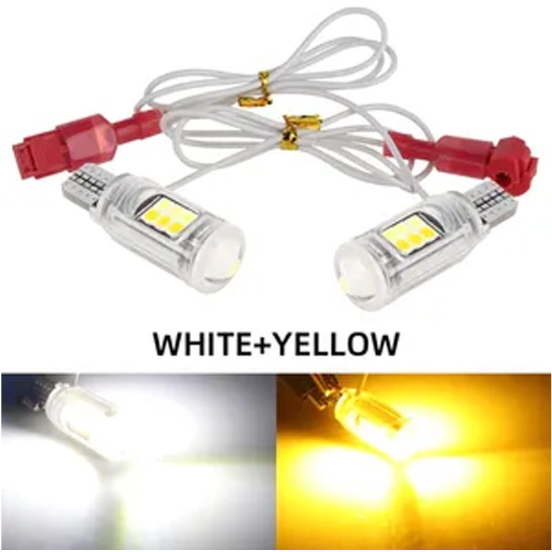 【 2PCs 】motor T10 T15 dual contact garden light/signal light yellow-white color-LED light T10 2 motor turn signal and dusk mode 2in1 dusk + Sen 12 eyes for namx xMax universal motorcycle Harga  27,000 Ringgit*Penghantaran Percuma