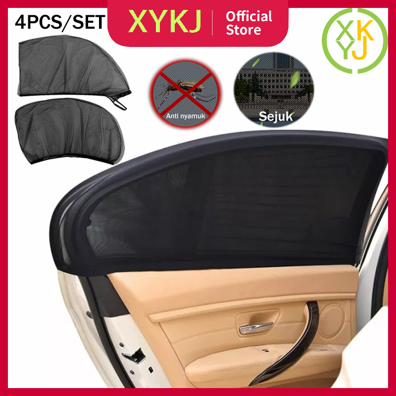 XYKJ Sunshade Tirai Mobil Cover Jendela Mobil Premium 4PCS Anti Nyamuk Anti Panas Tirai Mobil Kaca Samping Full Set Harga 47,999 Ringgit*Penghantaran Percuma