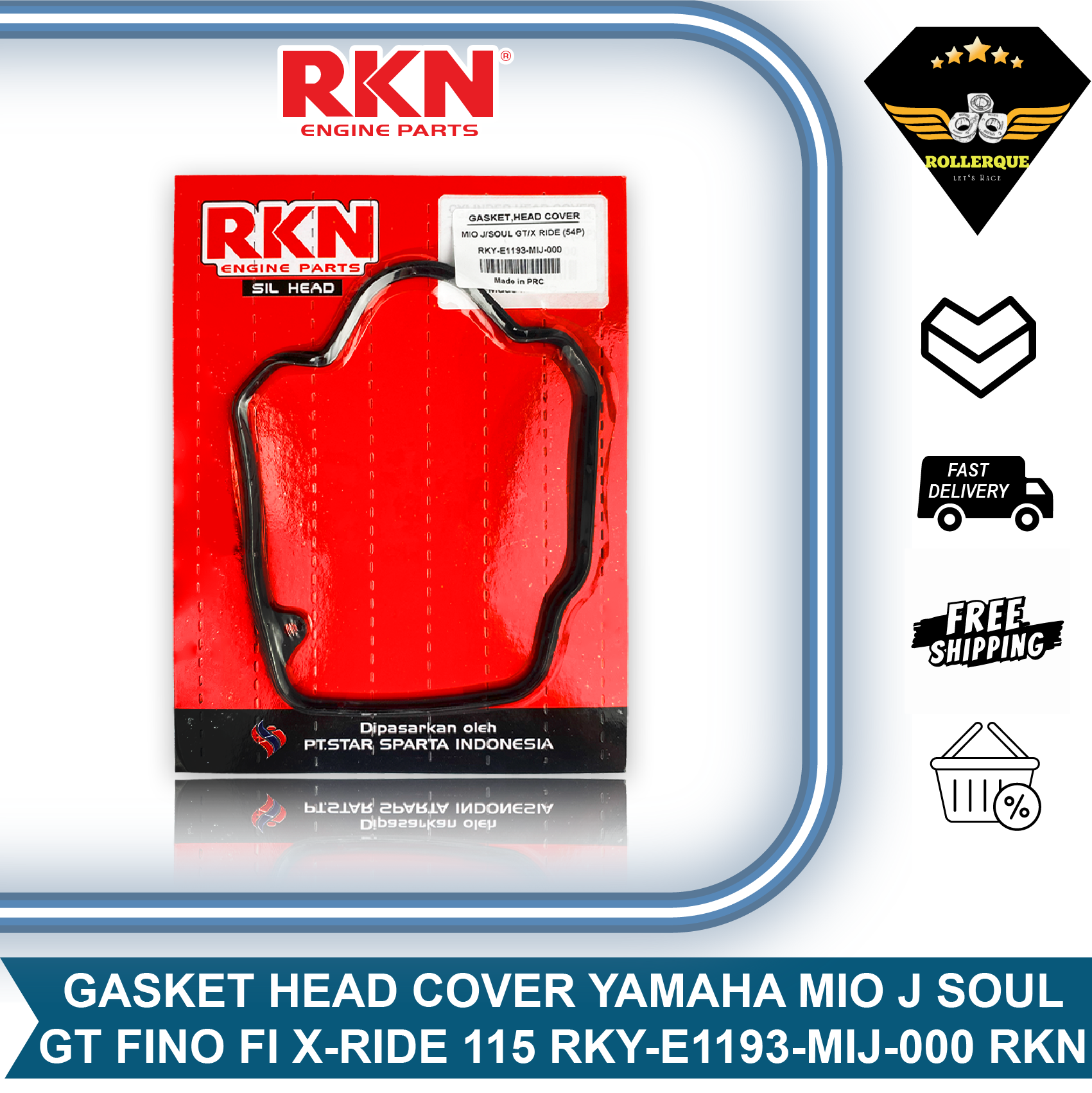 Rubber Gasket Head Cover Valve Cover Mio J Soul Gt Fino Fi Xride 115 54P E1193-Mij-000 Rkn Harga 19,900 rupiah*Gratis Ongkir