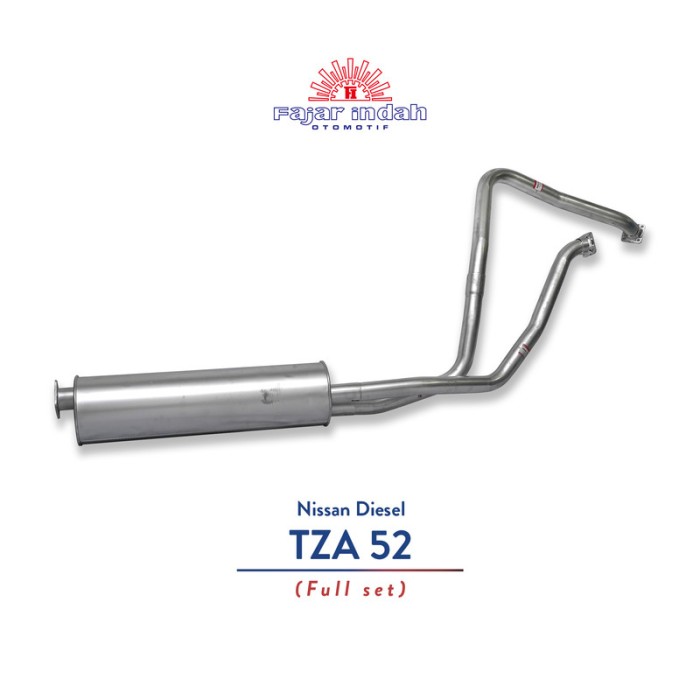 Knalpot Mobil Nissan Diesel Full Set (l Pipe + Muffler + Exhaust Pipe) TZA 52 Harga 6,762,890 rupiah*Gratis Ongkir