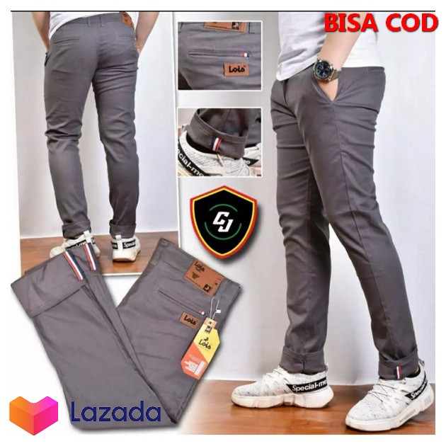 Celana Pria Cargo Panjang Pendek Levis Laki Chino Jeans Korean Style Chinos Import Jaman Sekarang Murah