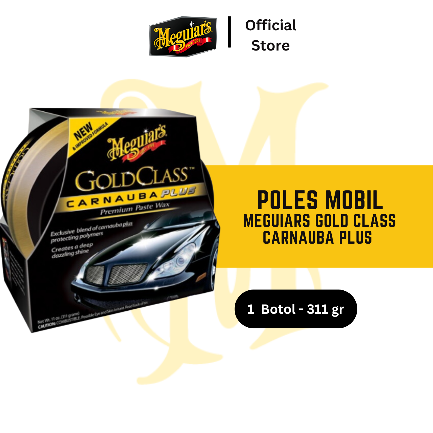 Meguiars Gold Class Carnauba Plus Paste Car Wax G7014EU - Poles Mobil Harga 558,000 rupiah*Gratis Ongkir