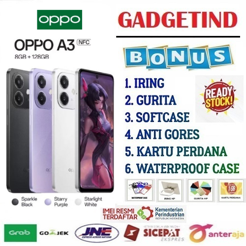 Sale Oppo A3 8/128Gb Gaming Smartphone [Military-Grade Shock Resistance, Qualcomm Snapdragon 6S 4g Gen1, 45W Supervooc] Giá 1,438,400 Đồng*Miễn phí vận chuyển