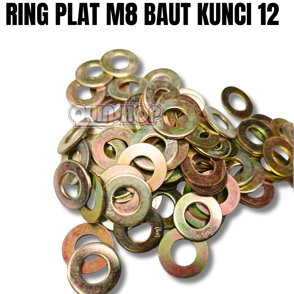(Wholesale 100Pcs) M8 Plate Rings for Locking Bolts on 12 Car Motorcycles | Multipurpose M8 Steel Plate Ring Harga 5,500 rupiah*Gratis Ongkir