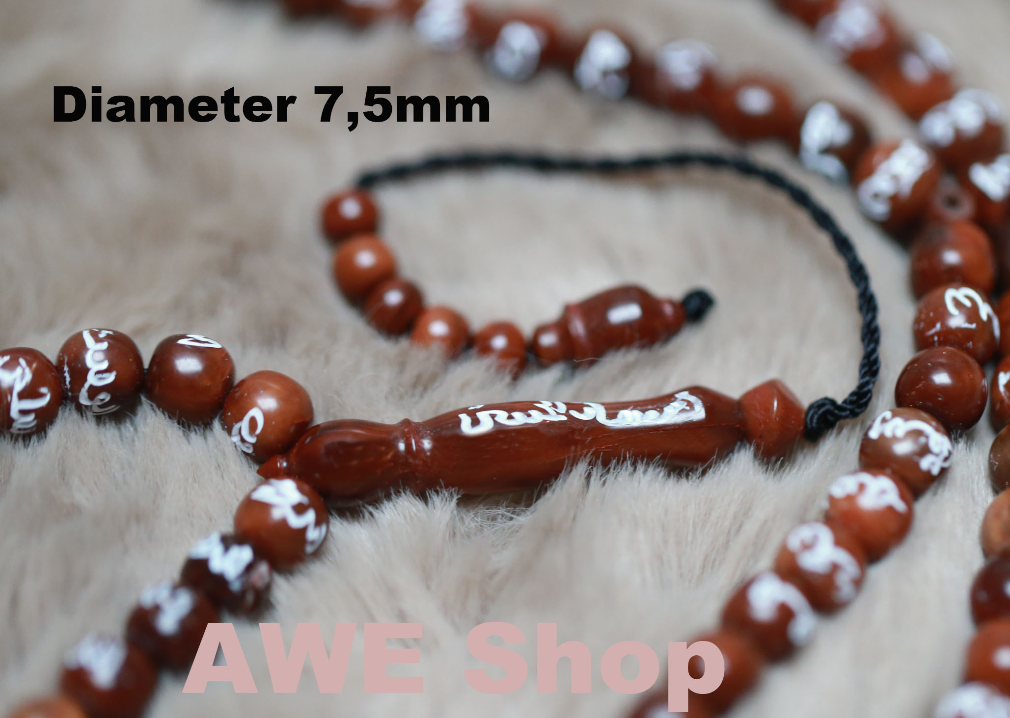 Asmaul Husna Tasbih Ukir Kokka Diameter 8 mm -Kaukah Kokkah Koka Kokah Kaoka Kaokah 8mm