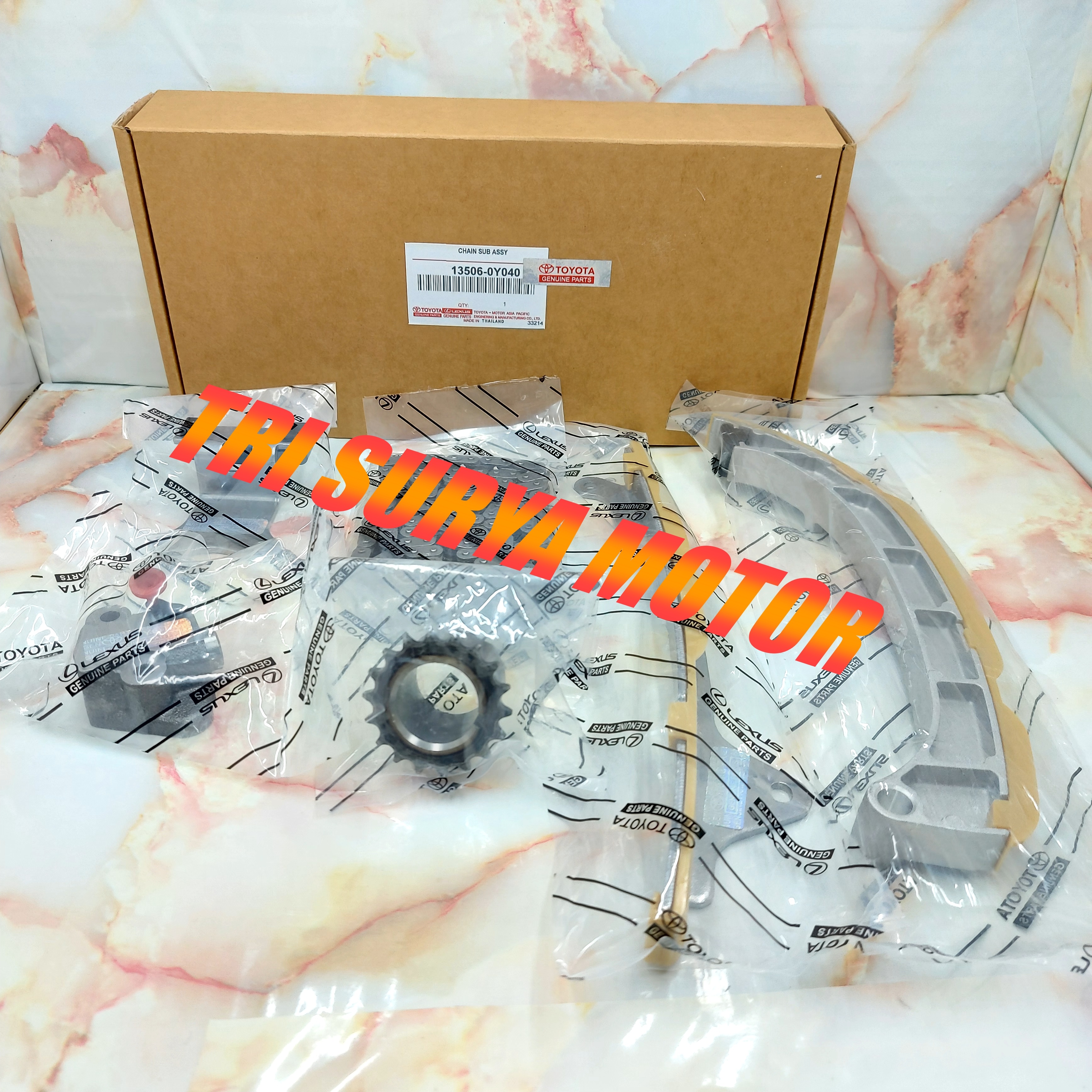 TIMING CHAIN SET RANTAI KETENG SET KOMPLIT CALYA/SIGRA/AGYA AYLA 1,2CC/GRAND AVANZA 2016 KEATAS 6PCS 1SET Harga 1,050,000 rupiah*Gratis Ongkir