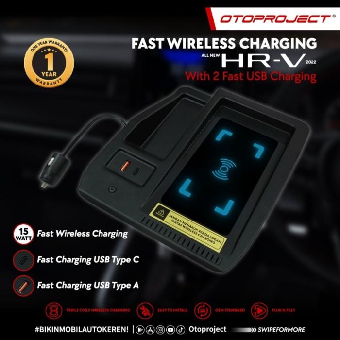 WIRELESS CHARGING ALL NEW HRV 2022 WITH 2 USB FAST CHARGING OTOPROJECT charger - RANSSHOP22 Harga 1,203,000 rupiah*Gratis Ongkir