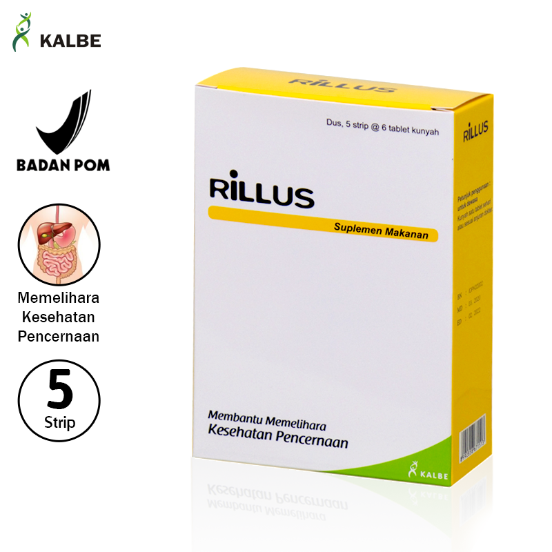 Rillus - Probiotic Supplement for Digestion - Merek Kalbe Harga 316,540 rupiah*Gratis Ongkir