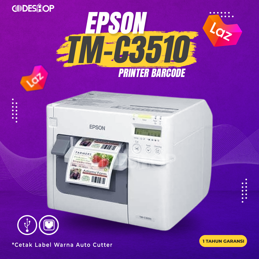 EPSON PRINTER LABEL TM-C3510 PUTIH 