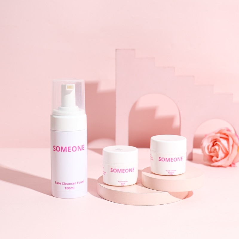 Lazada Indonesia - MISS TI X SOMEONE – SEPAKET SKINCARE Someone cream SIANG MALAM dan SABUN foam BPOM + pouch