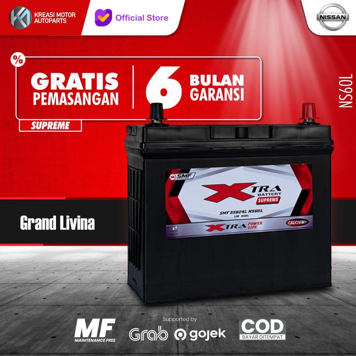 XTRA SUPREME NS60L / 55B24L - AKI MOBIL KERING DATSUN GO, LIVINA aki - RANSSHOP22 Harga 1,231,000 rupiah*Gratis Ongkir