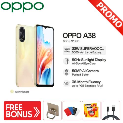 Oppo A38 6Gb/128Gb - Mediatek Helio G85 Harga  1,299,000 Ringgit*Penghantaran Percuma