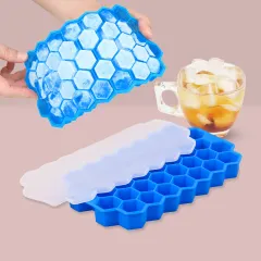 Cetakan Es Batu Silikon Heksagon 37 Grid Ice Cube Tray