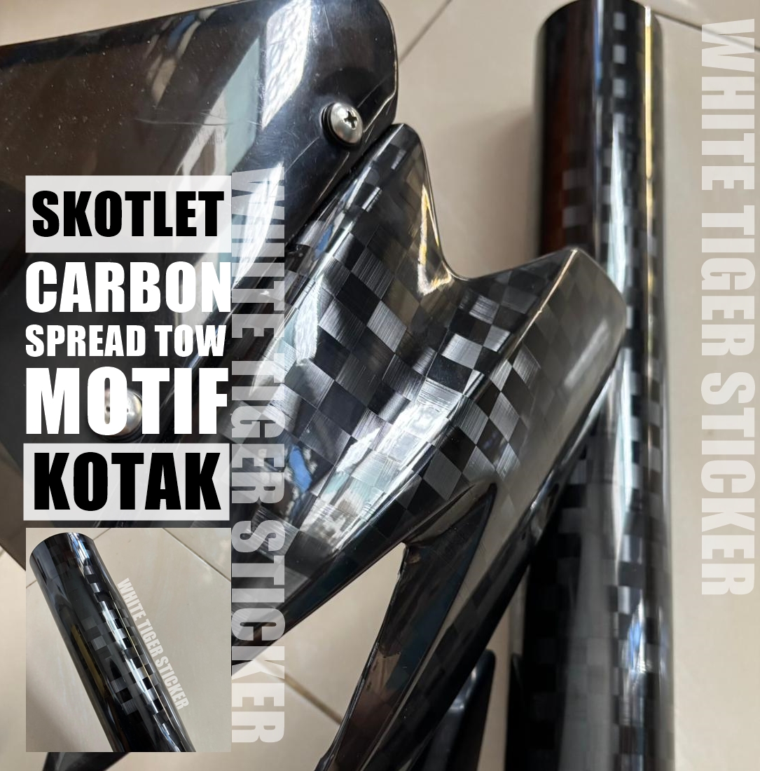 Scotlet Motorcycle Sticker Carbon Spread Tow 8D Carbon Square Motif Scotlet Carbon Rubik Scotlet Carbon Harga 28,500 rupiah*Gratis Ongkir