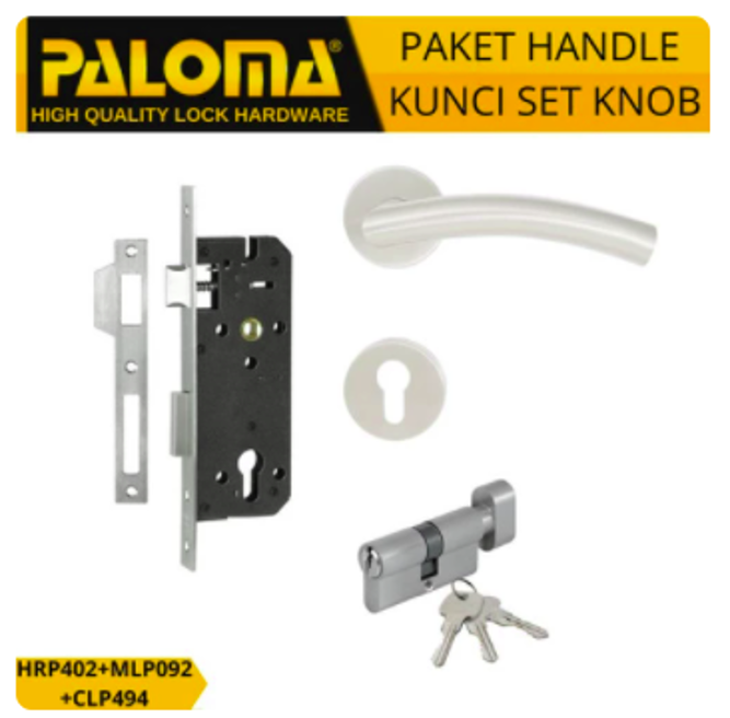 PAKET HANDLE KUNCI PINTU PALOMA SET KNOB CYLINDER HRP 402 MLP 092 CLP 494 PAKET HANDLE KUNCI PINTU PALOMA SET KNOB CYLINDER HRP 402 MLP 092 CLP 494