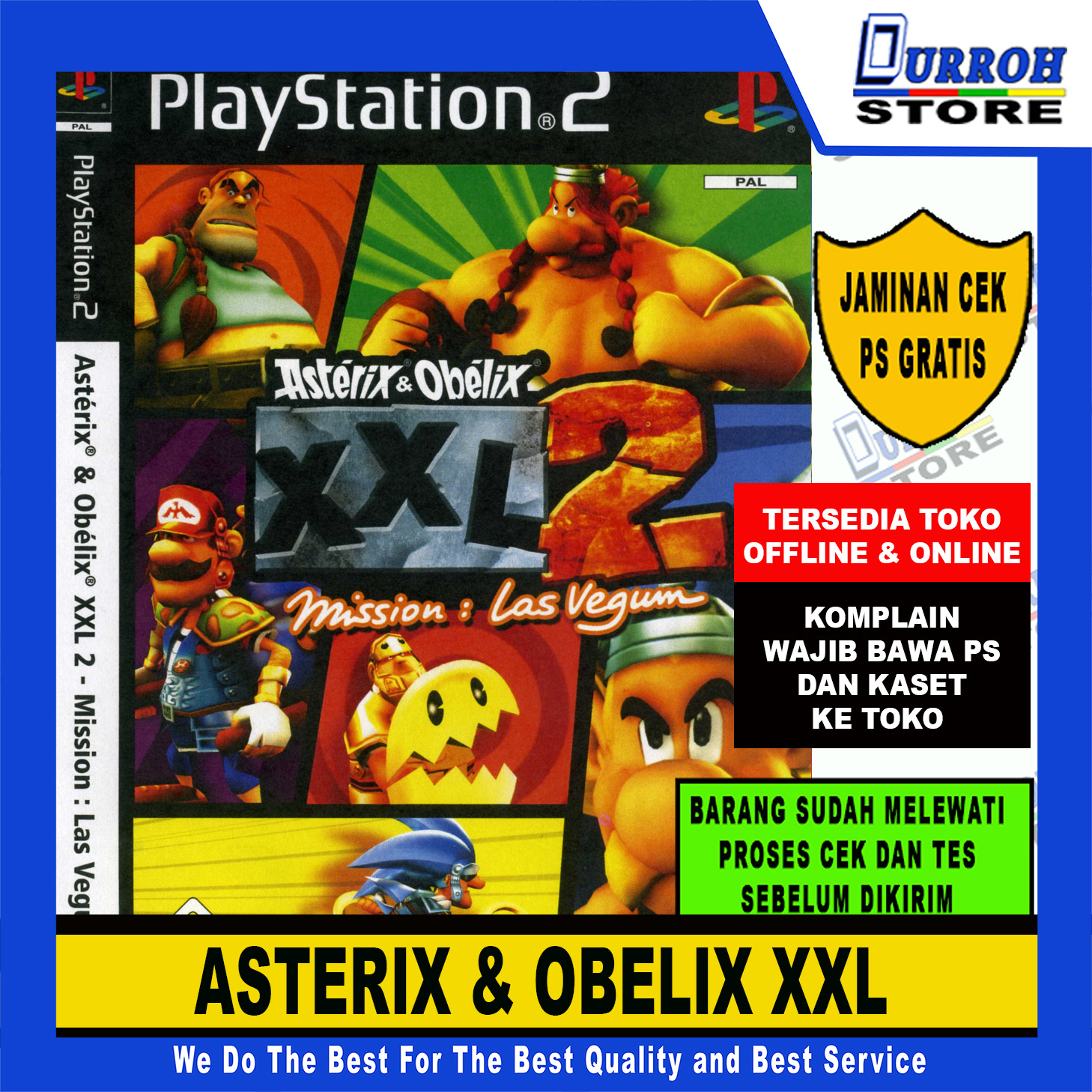 KASET GAME DVD PS 2 / PLAYSTATION 2 ASTERIX XXL Harga 9,000 rupiah*Gratis Ongkir