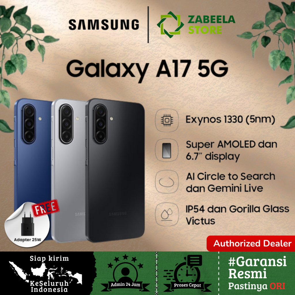 Samsung Galaxy A17 5g 8/256Gb 6.7\\\" Super Amoled 90Hz Exynos 1330 Official Samsung Warranty 1 Year Harga  3,649,000 Ringgit*Penghantaran Percuma