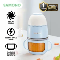SAMONO Food Processor Food Chopper 300ml Mesin Penghalus Daging  Buah MPASI Garansi Resmi 1 Tahun SW-MC200S