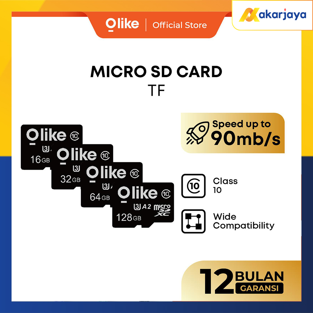 Olike Micro Sd Class 10 Memory Card High Speed 4Gb 8Gb 16Gb 32Gb 64Gb 128Gb Harga  41,000 rupiah*Gratis Ongkir