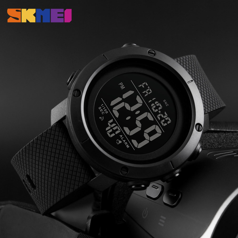 Jam Tangan Pria SKMEI 1434 Jam Tangan Black Sport Pria - Jam Tangan Olaraga Pria Digital Led Date Stop…
