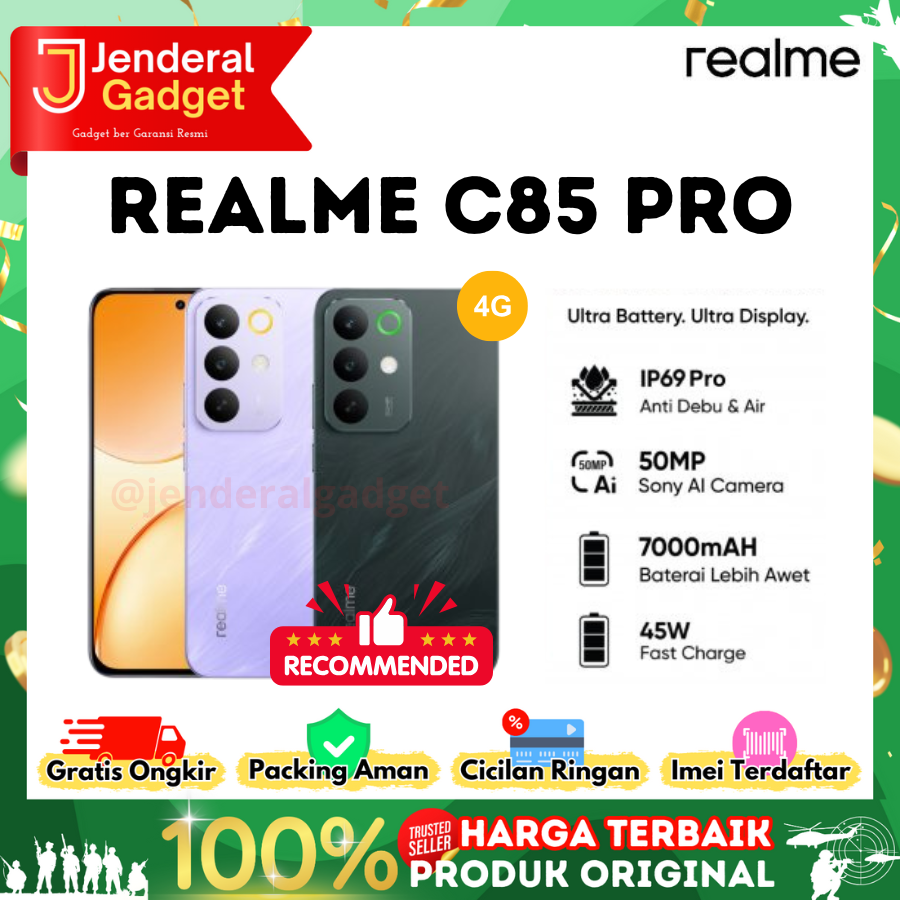 Realme C85 Pro 8/256Gb Nfc Official Warranty Harga 3,299,000 rupiah*Gratis Ongkir