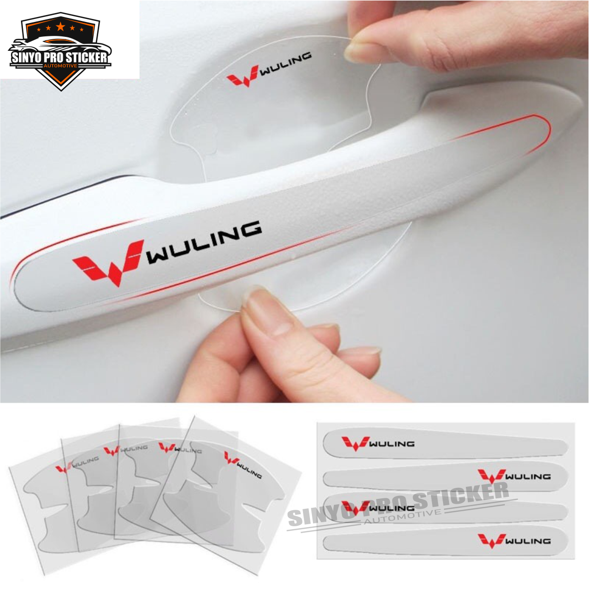 8 pcs/set car door handle scratches scratch protection logo sticker sticker for Mitsubishi Suzuki Toyota Honda Suzuki Harga 9,000 rupiah*Gratis Ongkir