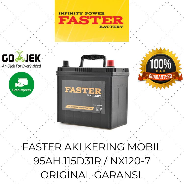 Aki Kering Mobil 95Ah ISUZU ELF FORD RANGER L300 PAJERO JEEP TOYOTA HI ACE NISSAN CEDRIC Faster 115D31R NX120-7 Harga 1,799,900 rupiah*Gratis Ongkir