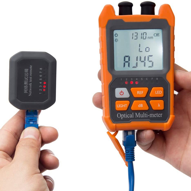 -70~6dBm LCD Display Fiber Optic Network Cable Tester Power Meter with Converter for SC Portable OPM Optical Digital Power Meter