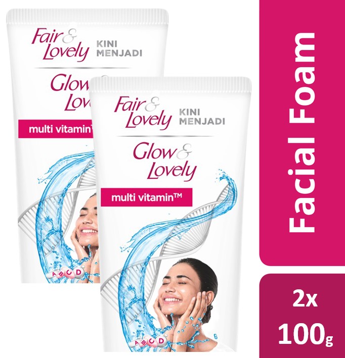Lazada Indonesia - Glow & Lovely Sabun Cuci Muka Multivitamin Pencerah Facial Foam 100G – Isi 2