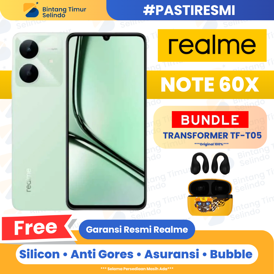 Realme Note 60X 4/64Gb & 4/128Gb - Official 1 Year Warranty Giá 1,170,000 Đồng*Miễn phí vận chuyển