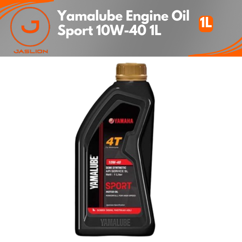 Oli Yamaha Yamalube sport 1L 10W-40 for Vixion Byson Jupiter MX King 1000ml motorcycle Harga 90,869 rupiah*Gratis Ongkir
