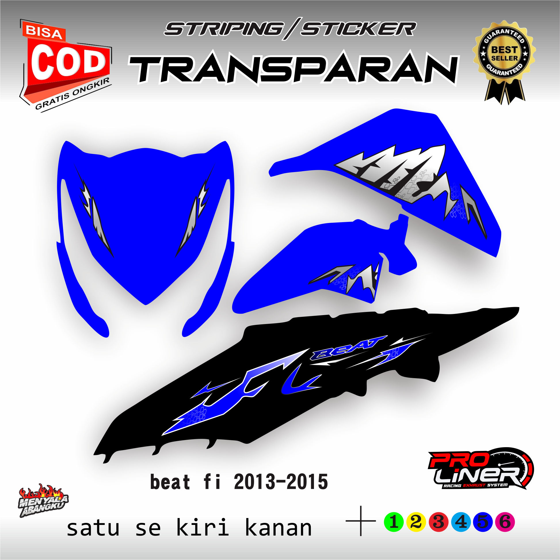 Striping variations of Honda beat fi best varky3 lis motif Harga 34,920 rupiah*Gratis Ongkir