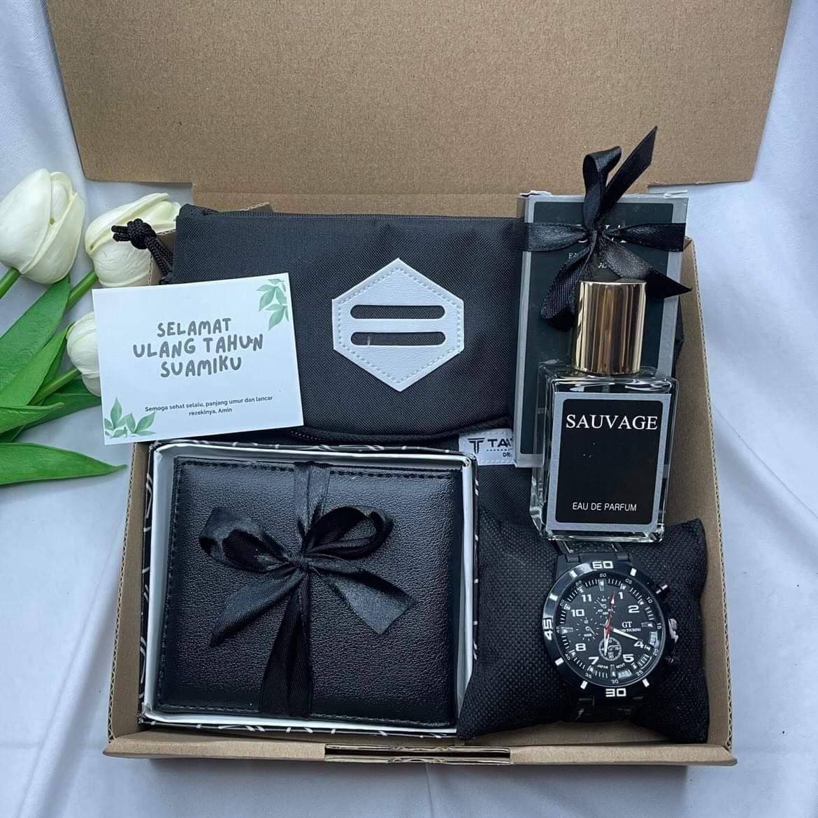 hampers / giftbox / kado cowok tas jam dompet parfum cowok murah kado ulang tahun cowok murah