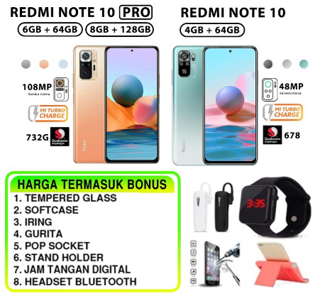 Xiaomi Redmi Note 10 Pro Harga  1,450,000 Ringgit*Penghantaran Percuma