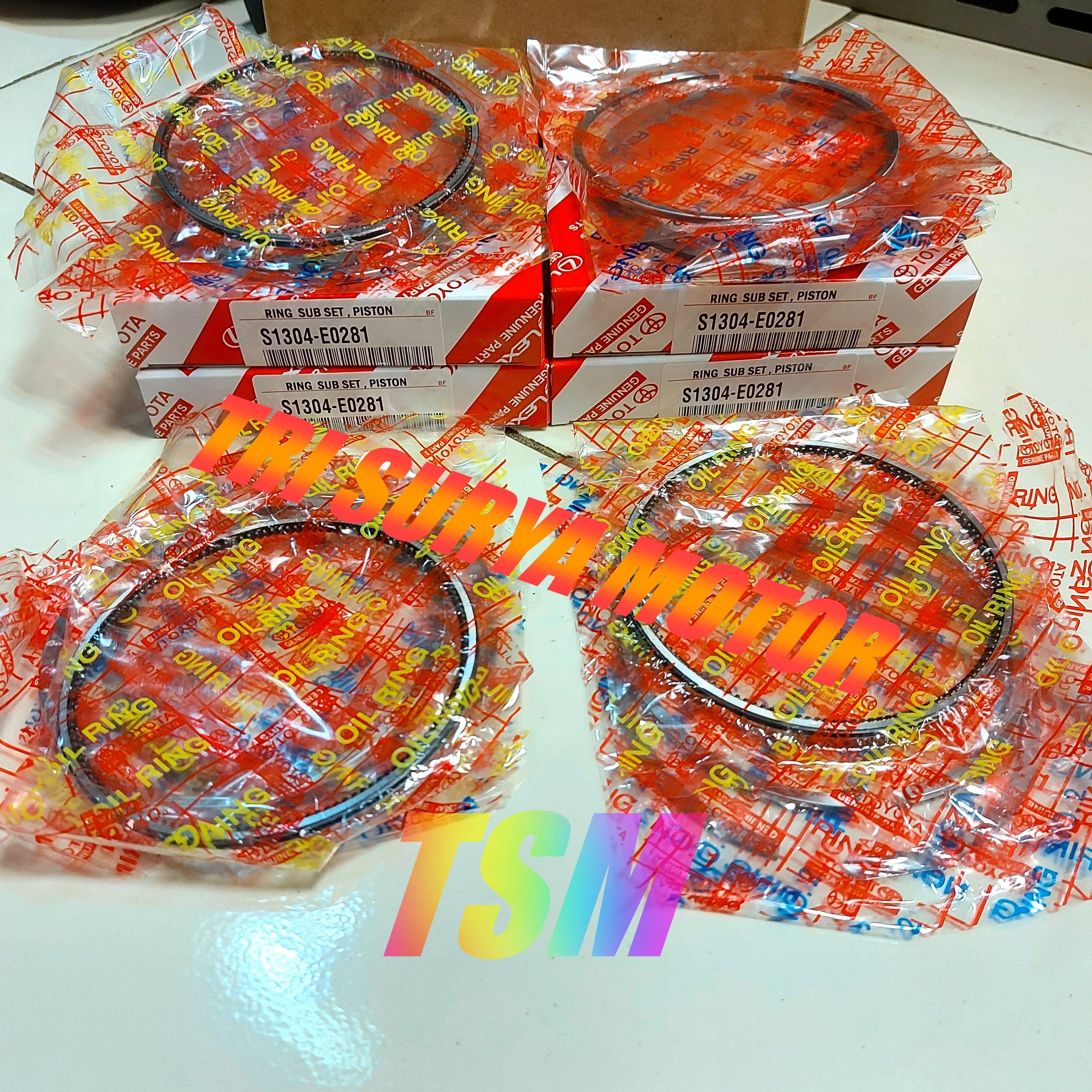 RING PISTON SET RING SEHER PISTON HT130 HINO DUTRO STD-50 ORI Harga 525,000 rupiah*Gratis Ongkir