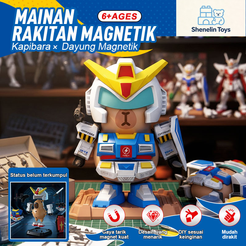 Magnetic Assembled Capybara Action Figure Toy DIY Kids Collection Strong Magnet Hadiah ulang tahun