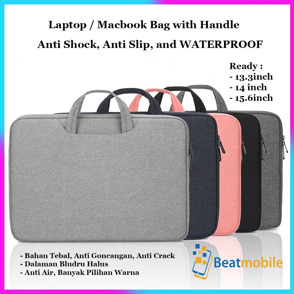 MacBook Laptop Bag 13.3 14 15.6 Inch – Minimalist Case Waterproof, Water Resistant, Has Handle, Thick…