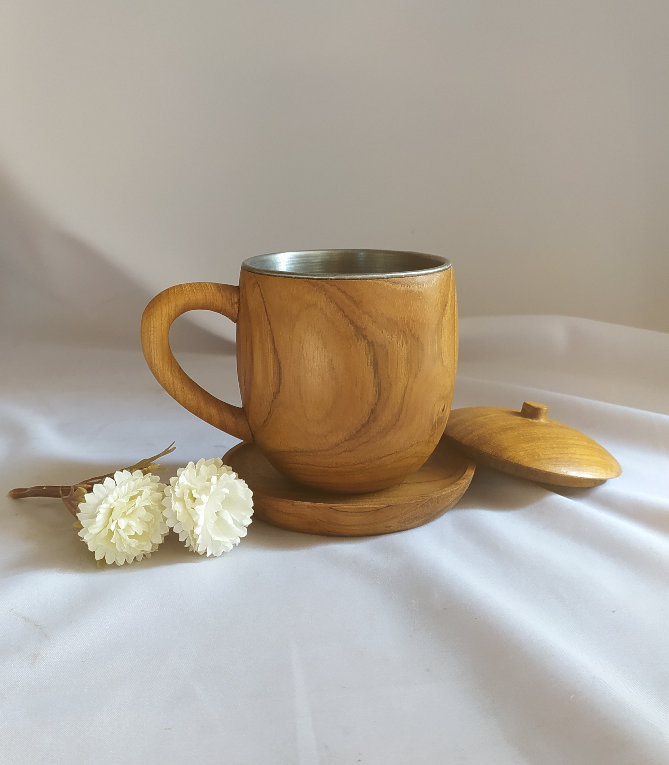 Wooden glass, teak wood mug, custome hadiah Cup, unique glass, custom teak wood Cup