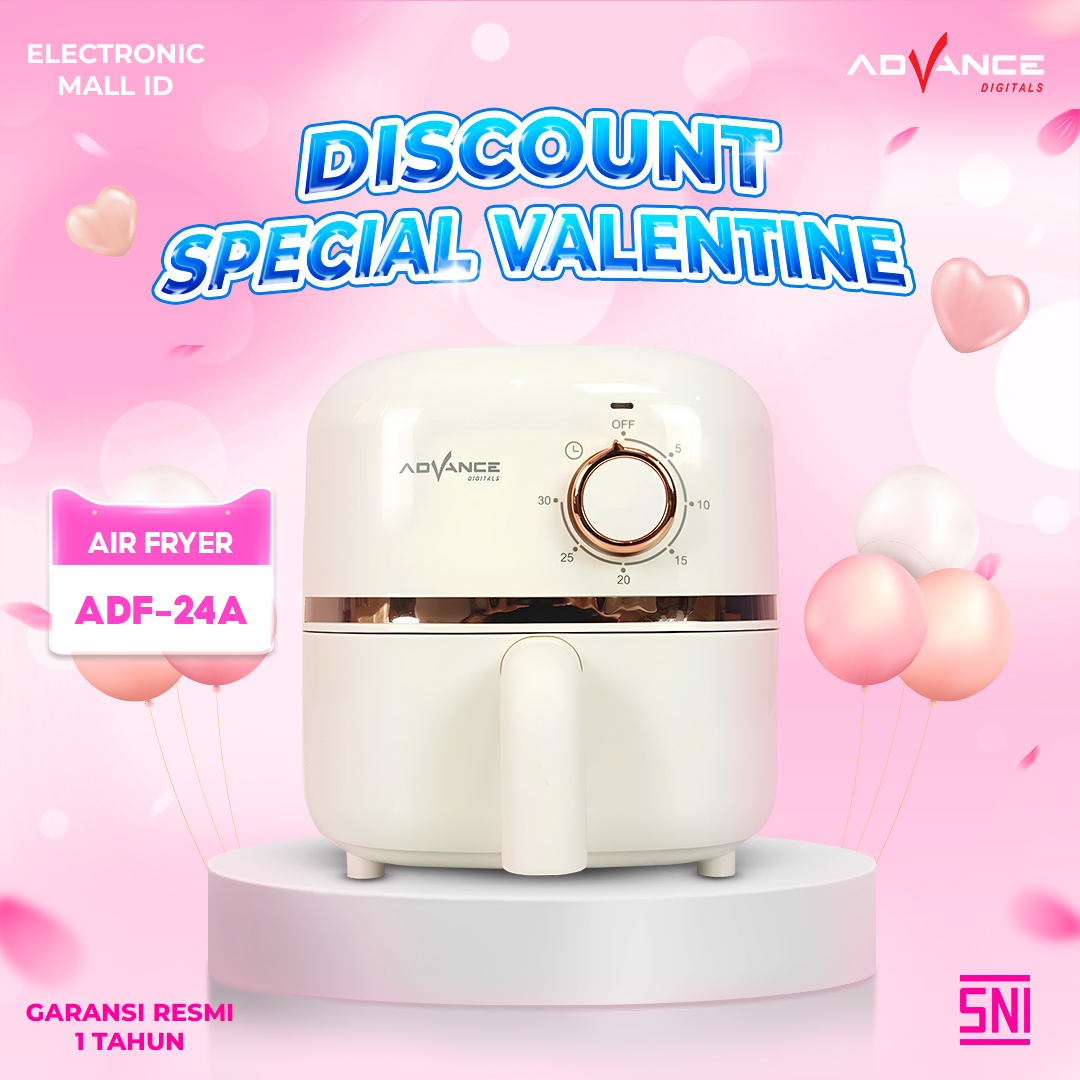 Advance - Energy Saving Non-Stick Air Fryer 2.4L Capacity with Fast Stirring Technology Adf-24A
