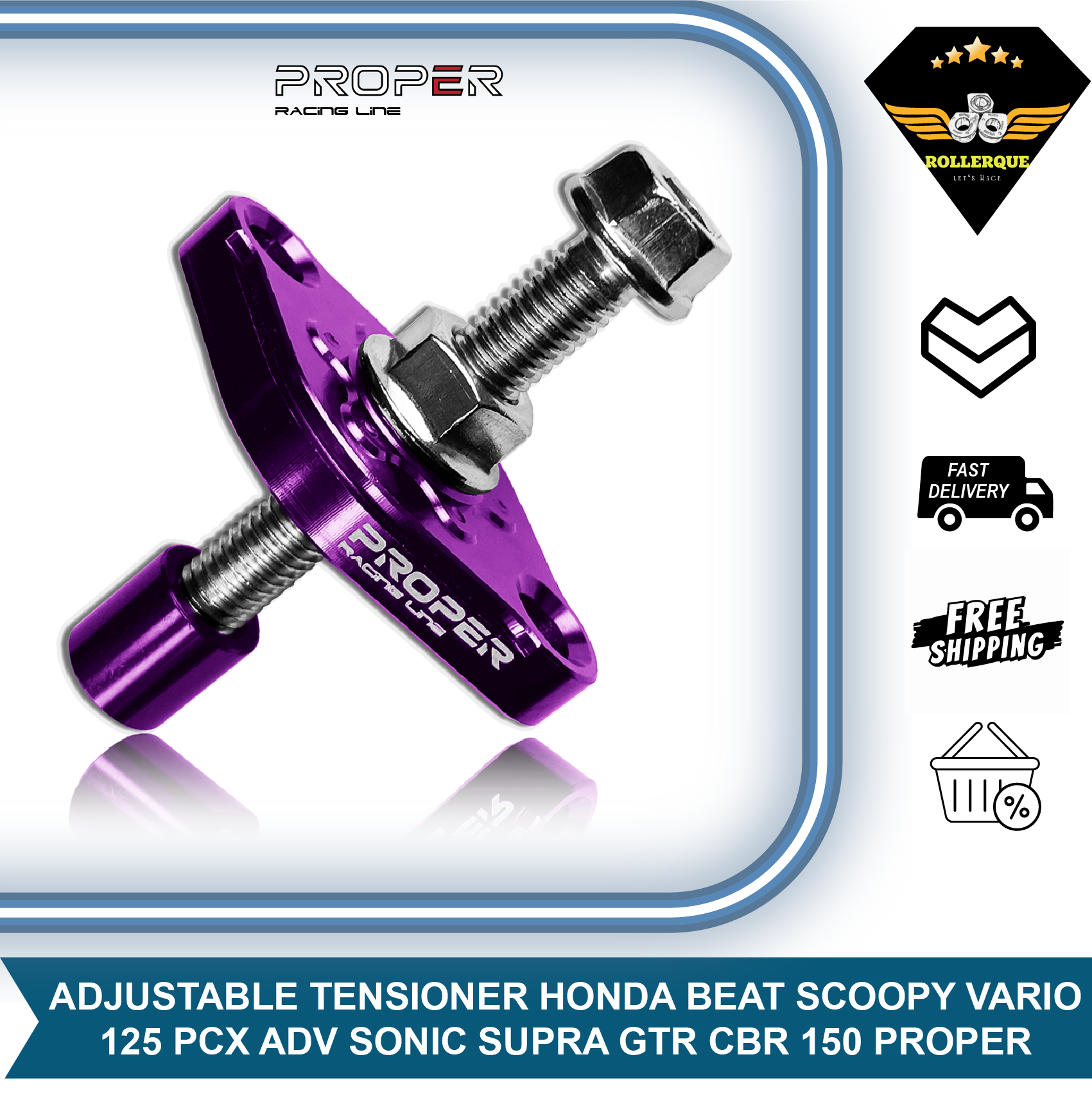 Manual Tensioner Set Keteng Beat Vario Pcx Adv Scoopy Genio Supra Gtr Sonic Cbr Cb Crf 110 125 150 Proper Racing Line Harga 102,663 rupiah*Gratis Ongkir