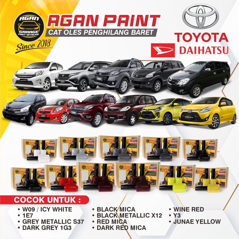 Cat Oles Penghilang Baret DAIHATSU Xenia, Rocky, Sigra, Grand Max, Luxio, Terios, Sirion GARASI AGAN Harga 64,000 rupiah*Gratis Ongkir