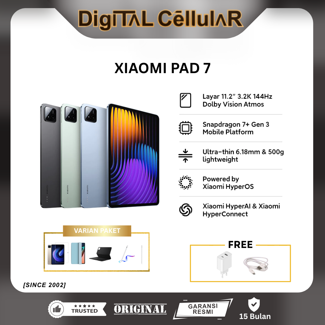 Official Xiaomi pad 7 8/256 GB 11.2 inch screen tablets Harga 5,400,000 rupiah*Gratis Ongkir