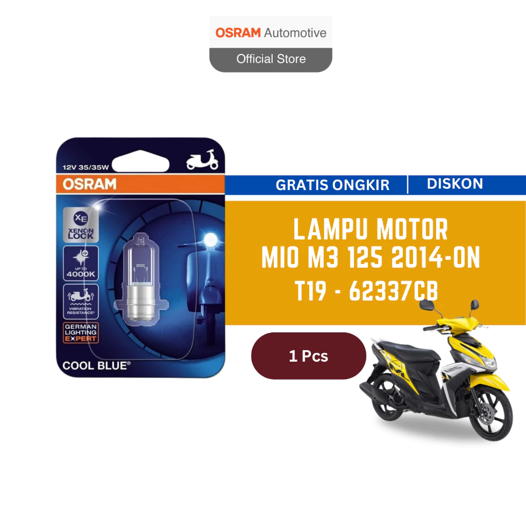 Osram Lampu Depan Motor Yamaha Mio M3 125 2014 on - 62337CB Harga 20,700 rupiah*Gratis Ongkir
