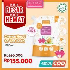 BerryC Creme Head to Toe Wash Kids Care Natural Sabun & Shampo 3in1