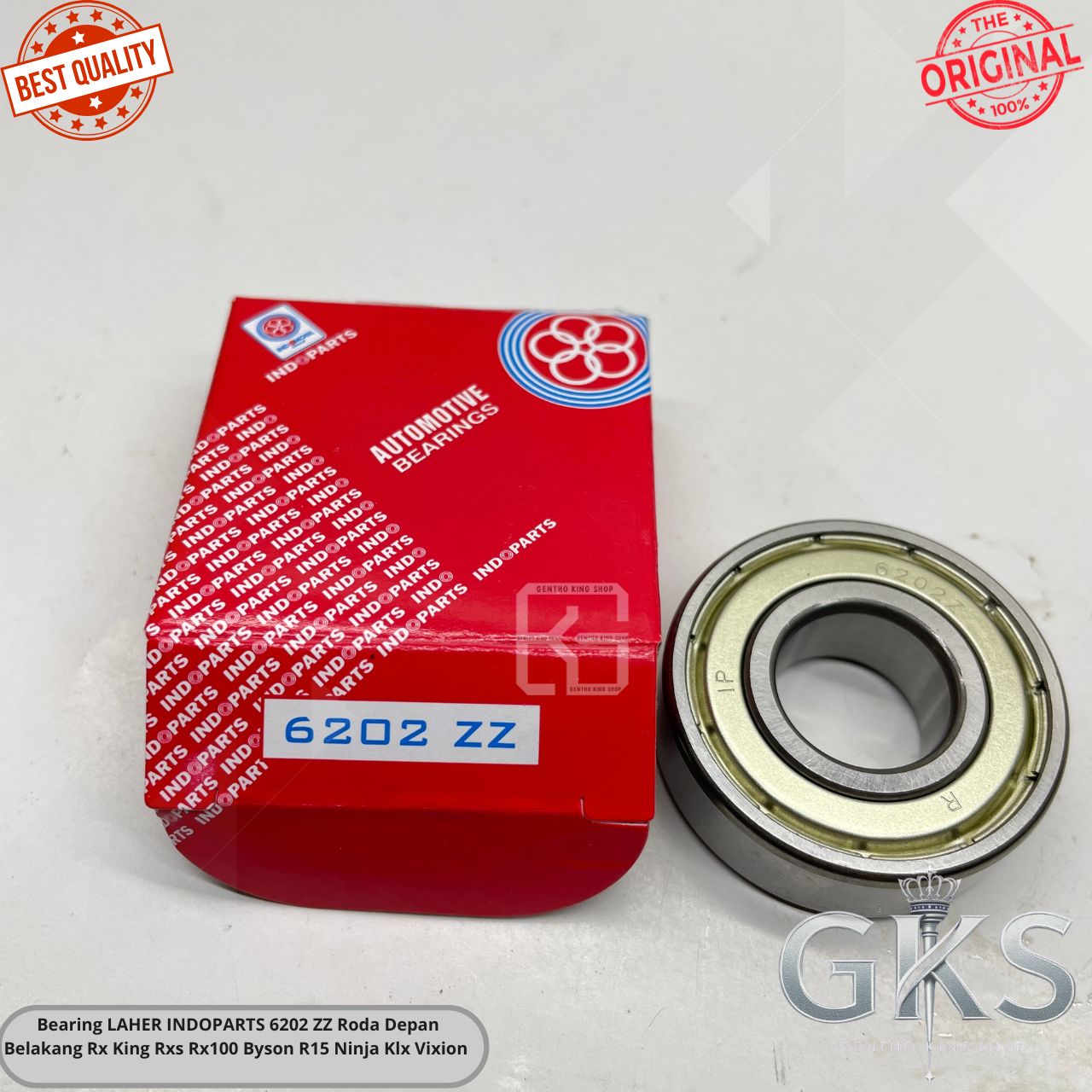 Bearing Laher Indoparts 6202 Zz Front Rear Wheel Rx King Rxs Rx100 Byson R15 Ninja Klx Vixion Harga 12,000 rupiah*Gratis Ongkir