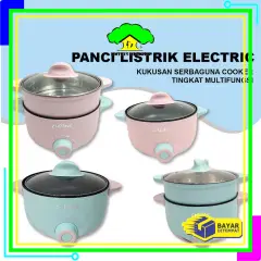 MI-C521 Panci Listrik Electric Kukusan Serbaguna Cooker Tingkat Multifungsi Lapisan Keramik Panci Anti Lengket